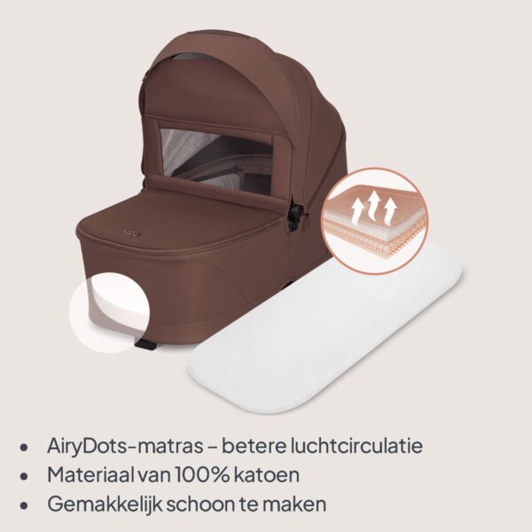 Ratini.lv | FREYA 2IN1 bērnu ratu komplekts krāsa BROWN CHOCOLATE bilde #13