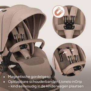 Lionelo FREYA 2IN1 bērnu ratu komplekts krāsa BEIGE SAND