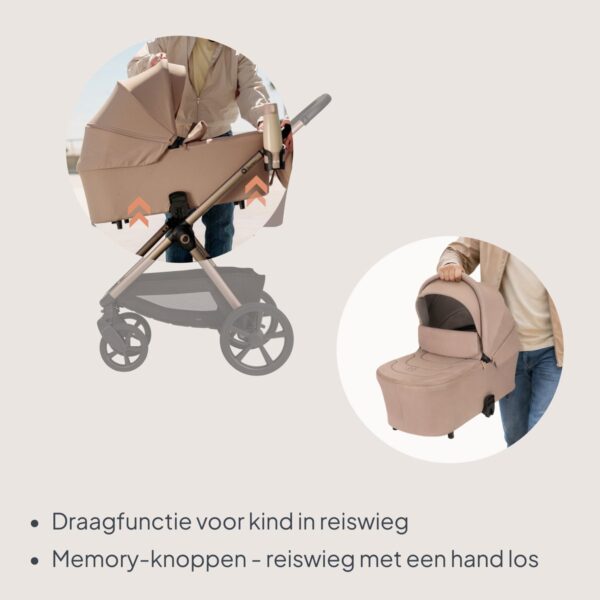 Ratini.lv | CARMINE 2IN1 bērnu ratu komplekts krāsa BEIGE SAND bilde #21