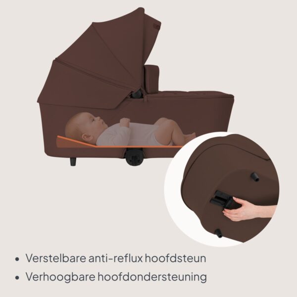 Ratini.lv | CARMINE 2IN1 bērnu ratu komplekts krāsa BROWN CHOCOLATE bilde #17