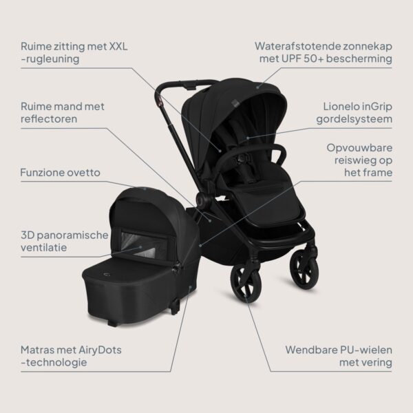 Ratini.lv | FREYA 3IN1 bērnu ratu komplekts krāsa BLACK ONYX bilde #25