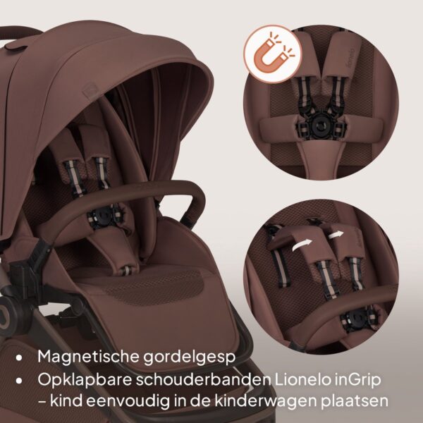 Ratini.lv | FREYA 2IN1 bērnu ratu komplekts krāsa BROWN CHOCOLATE bilde #21