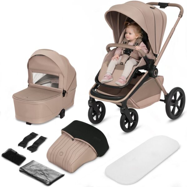 Ratini.lv | FREYA 2IN1 bērnu ratu komplekts krāsa BEIGE SAND bilde #35