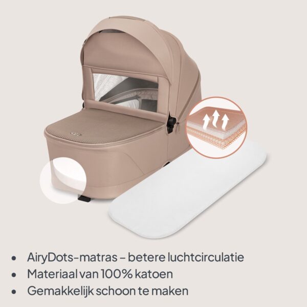 Ratini.lv | FREYA 3IN1 bērnu ratu komplekts krāsa BEIGE SAND bilde #39