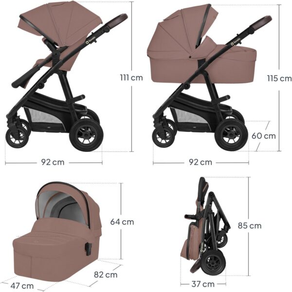 Ratini.lv | BIANKA bērnu ratu komplekts 3in1 krāsa BEIGE TAUPE bilde #47