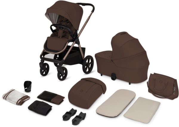 Ratini.lv | CARMINE 2IN1 bērnu ratu komplekts krāsa BROWN CHOCOLATE bilde #3