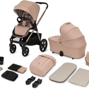 Lionelo CARMINE 2IN1 bērnu ratu komplekts krāsa BEIGE SAND