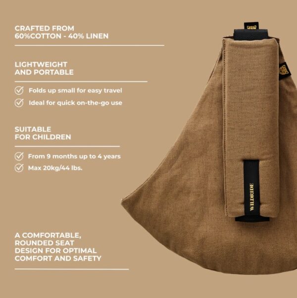 Ratini.lv | LINEN bērnu pārnēsāšanas soma krāsa Camel bilde #5