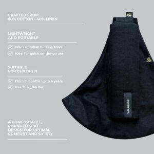 WILDRIDE LINEN bērnu pārnēsāšanas soma krāsa Black    ´