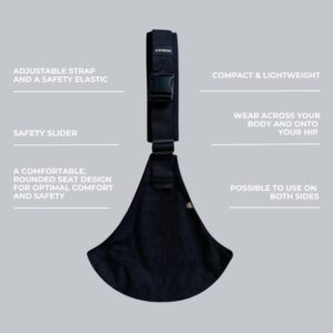 WILDRIDE LINEN bērnu pārnēsāšanas soma krāsa Black    ´