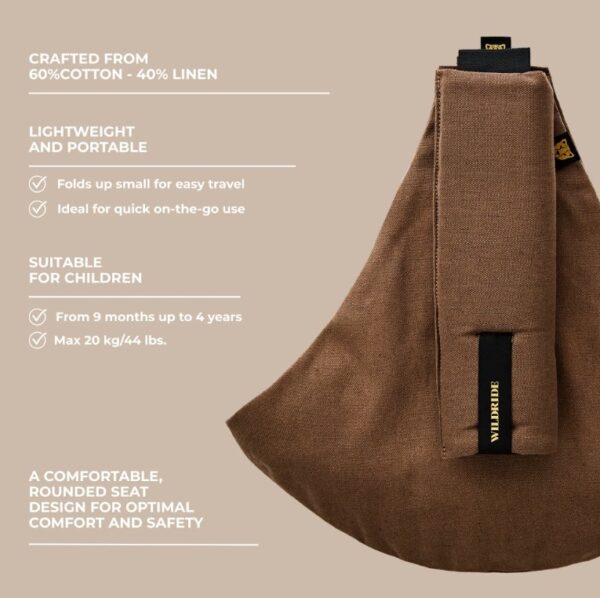 Ratini.lv | LINEN bērnu pārnēsāšanas soma krāsa Brown bilde #5