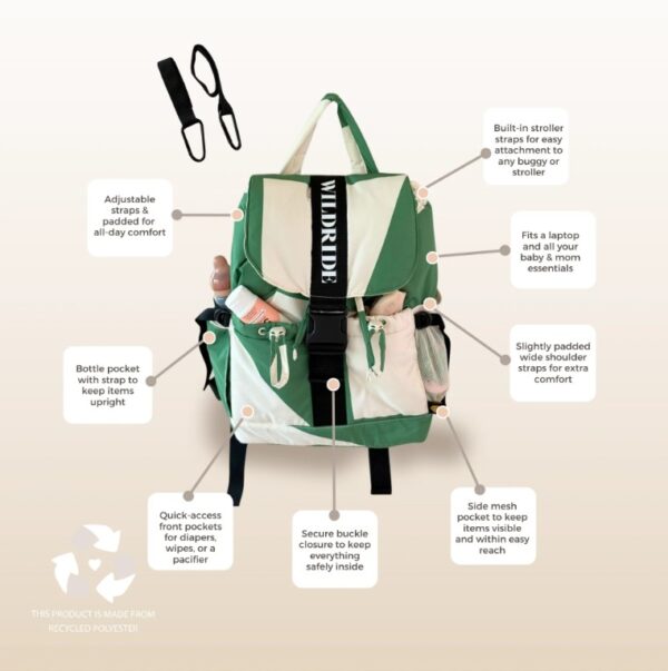 Ratini.lv | pieaugušo mugursoma krāsa Green Graphic bilde #9