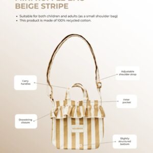 WILDRIDE Mini plecu soma krāsa Beige Stripe