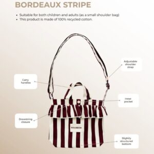 WILDRIDE Mini plecu soma krāsa Bordeaux Stripe
