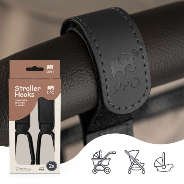 Ratini.lv | Stroller Hooks bērnu ratu āķīši 2gab. krāsa Black bilde #7