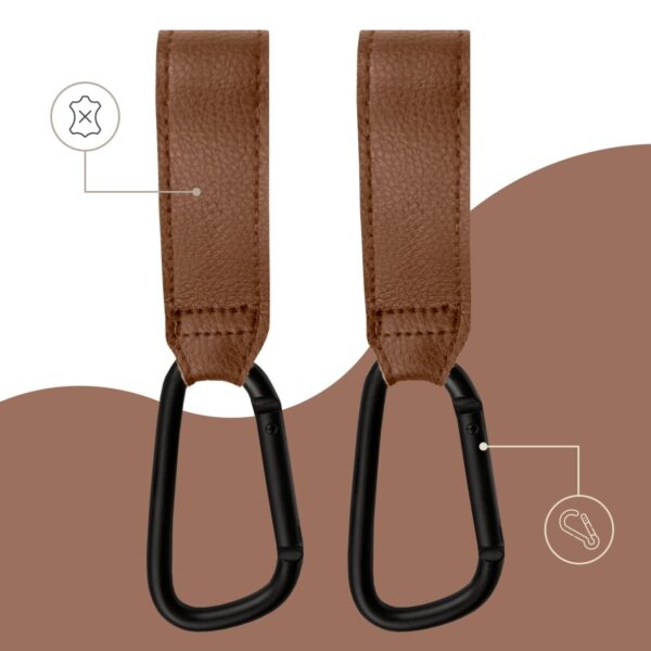 Ratini.lv | Stroller Hooks bērnu ratu āķīši 2gab. krāsa Brown bilde #3