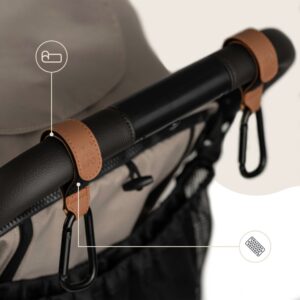 SIPO Stroller Hooks bērnu ratu āķīši 2gab. krāsa Brown
