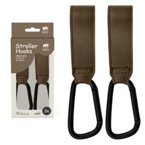 SIPO Stroller Hooks bērnu ratu āķīši 2gab. krāsa Brown