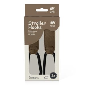 SIPO Stroller Hooks bērnu ratu āķīši 2gab. krāsa Brown