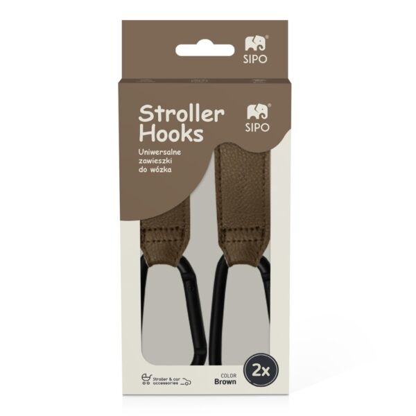 Ratini.lv | Stroller Hooks bērnu ratu āķīši 2gab. krāsa Brown bilde #11