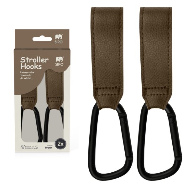 Ratini.lv | Stroller Hooks bērnu ratu āķīši 2gab. krāsa Brown bilde #1
