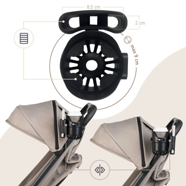 Ratini.lv | Cup and Phone Holder for stroller 2in1 krūzītes un telefona turētājs ratiem bilde #9