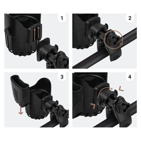 Ratini.lv | Cup and Phone Holder for stroller 2in1 krūzītes un telefona turētājs ratiem bilde #15