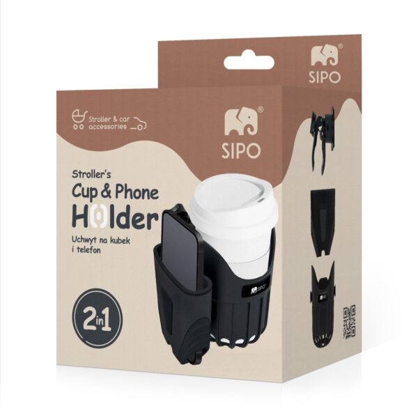 Ratini.lv | Cup and Phone Holder for stroller 2in1 krūzītes un telefona turētājs ratiem bilde #17
