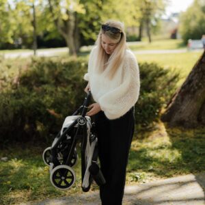 Mamoa M1 bērnu pastaigu un ceļojumu ratiņi krāsa Cotton White