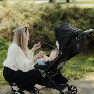 Mamoa TS1 bērnu pastaigu un ceļojumu ratiņi krāsa Pango Black