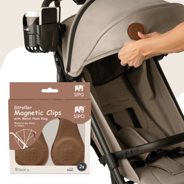 Ratini.lv | Magnetic Clips bērnu ratu magnētiskie klipši 2gab. krāsa Brown bilde #7