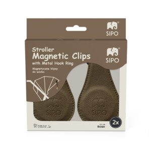 SIPO Magnetic Clips bērnu ratu magnētiskie klipši 2gab. krāsa Brown