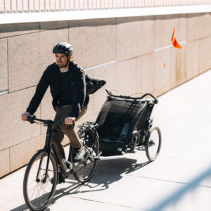 Thule Chariot Sport 2 Double divvietīgā velosipēdu piekabe bērniem