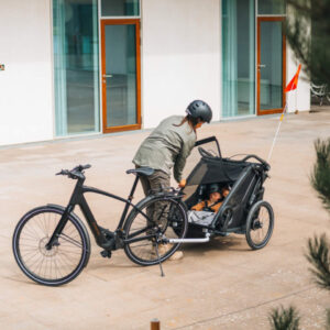 Thule Chariot Sport 2 Double divvietīgā velosipēdu piekabe bērniem