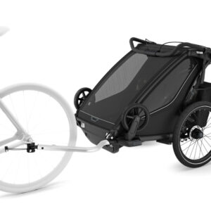 Thule Chariot Sport 2 Double divvietīgā velosipēdu piekabe bērniem krāsa Black