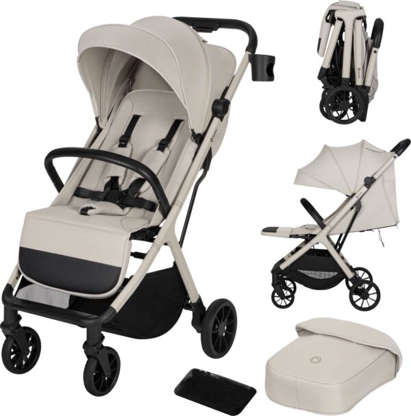 Ratini.lv | CLOE PLUS bērnu ratiņi krāsa BEIGE SAND bilde #1