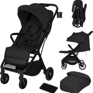Lionelo CLOE PLUS bērnu ratiņi krāsa BLACK ONYX