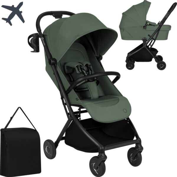 Ratini.lv | SIA FLEX 2in1 bērnu pastaigu un ceļojumu ratu komplekts krāsa Green Emerald bilde #5