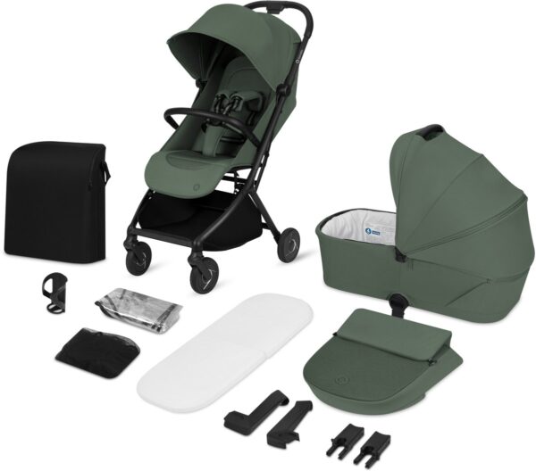 Ratini.lv | SIA FLEX 2in1 bērnu pastaigu un ceļojumu ratu komplekts krāsa Green Emerald bilde #9