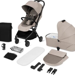 Lionelo SIA FLEX 2in1 bērnu pastaigu un ceļojumu ratu komplekts krāsa Beige Sand