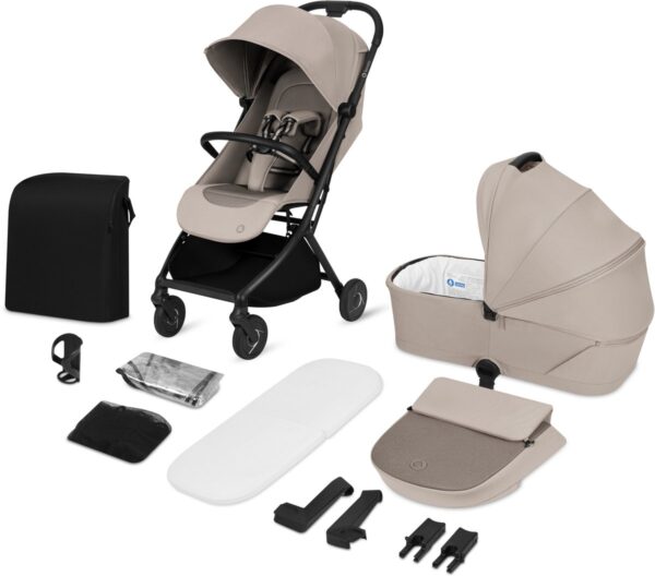 Ratini.lv | SIA FLEX 2in1 bērnu pastaigu un ceļojumu ratu komplekts krāsa Beige Sand bilde #5