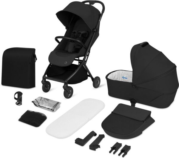 Ratini.lv | SIA FLEX 2in1 bērnu pastaigu un ceļojumu ratu komplekts krāsa Black Onyx bilde #5