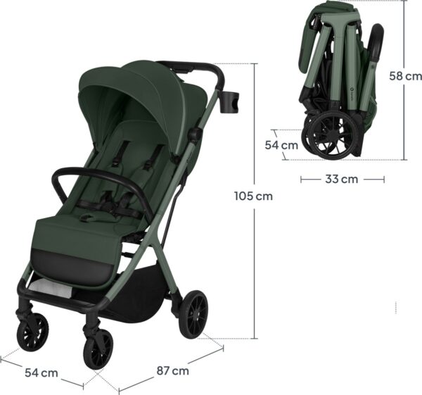 Ratini.lv | CLOE PLUS bērnu ratiņi krāsa GREEN SAGE bilde #23