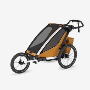 Thule Chariot Sport 2 vienvietīgā velosipēdu piekabe bērniem krāsa Natural Gold