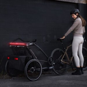 Thule Chariot Sport 2 vienvietīgā velosipēdu piekabe bērniem krāsa Natural Gold