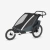 Thule Chariot Cross divvietīgā velosipēdu piekabe bērniem krāsa Dark Slate