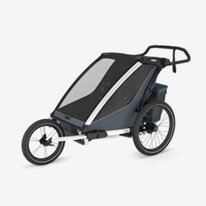Thule Chariot Cross divvietīgā velosipēdu piekabe bērniem krāsa Dark Slate