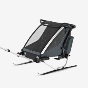 Thule Chariot Cross divvietīgā velosipēdu piekabe bērniem krāsa Dark Slate