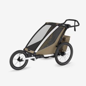 Thule Chariot Cross vienvietīgā velosipēdu piekabe bērniem krāsa Khaki
