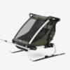 Thule Chariot Lite divvietīga velosipēdu piekabe bērniem krāsa Vintage Green